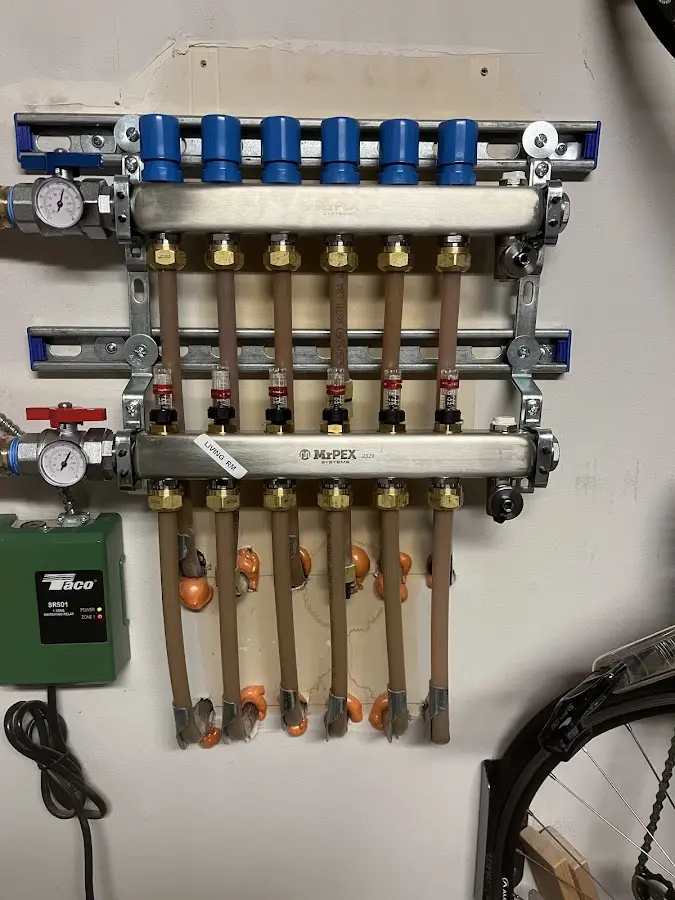 Plumber performing Gas Line Installation at a residential property in Salisbury